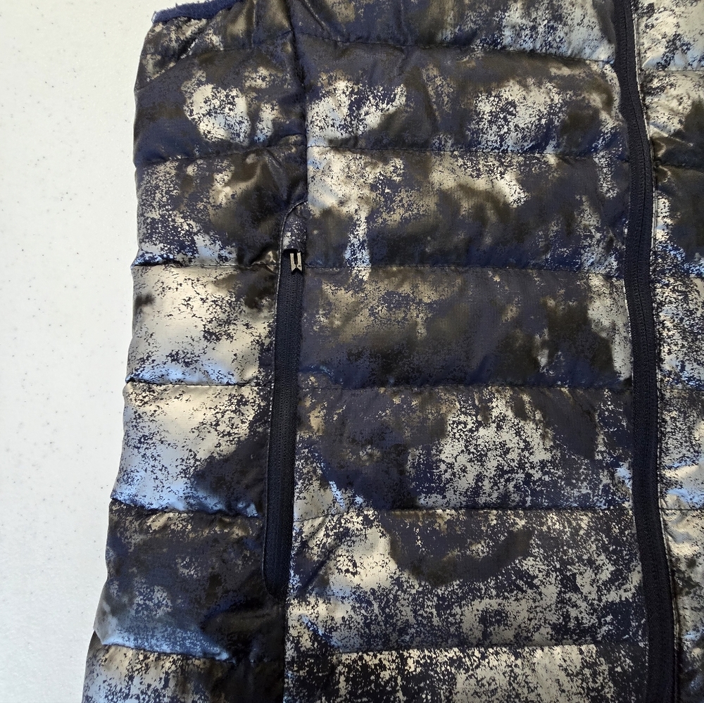OROBOS Women's Down Puffer Vest Navy Silver Black Small Outdoor - Picture 6 of 12